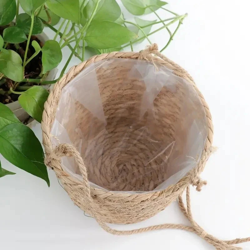 Classic Macrame Jute Rope Hanging Planter, Indoor Outdoor - view 3