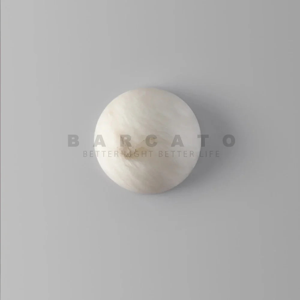 Dolomite marble wall sconce Nordic design round interior lighting - view 2