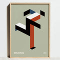 Bauhaus geometric posters for modern minimalist wall decoration - A4 21x30cm Unframed / F0069-2