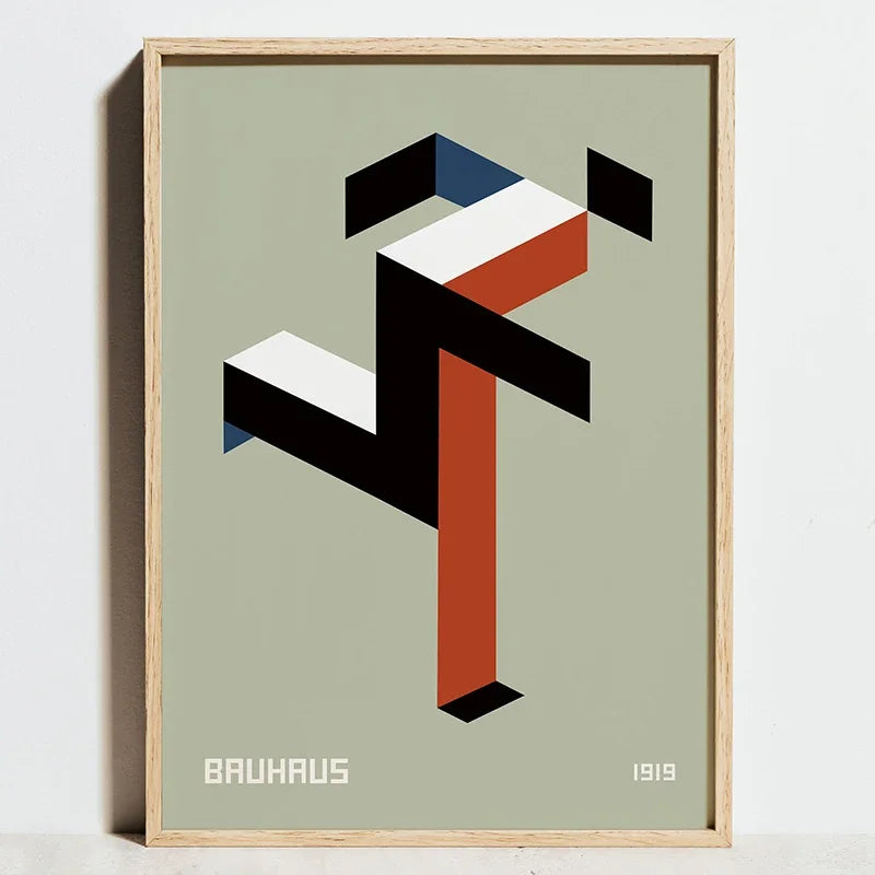 Bauhaus geometric posters for modern minimalist wall decoration - A4 21x30cm Unframed / F0069-2