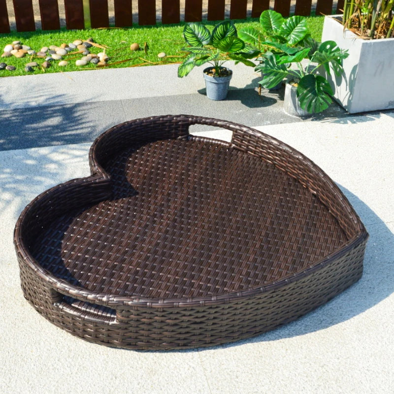Nordic rattan tray for fruit and pool drinks - view 6