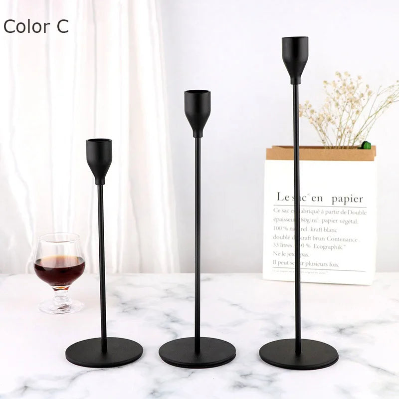 Luxurious metal candle holders for wedding and elegant decoration - view 2