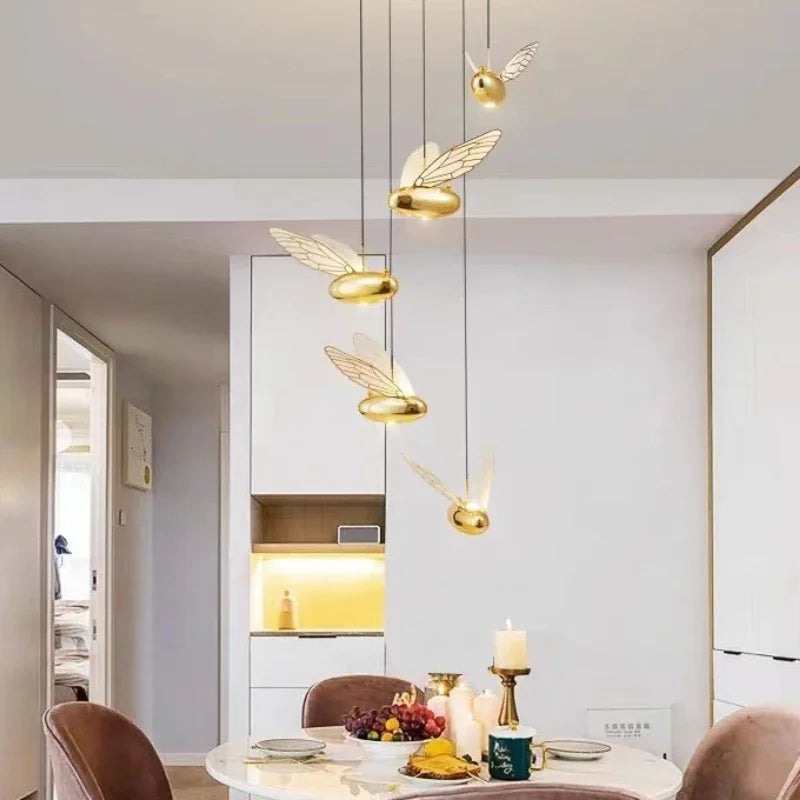 Modern bee pendant light for creative and simple interior decoration - view 2