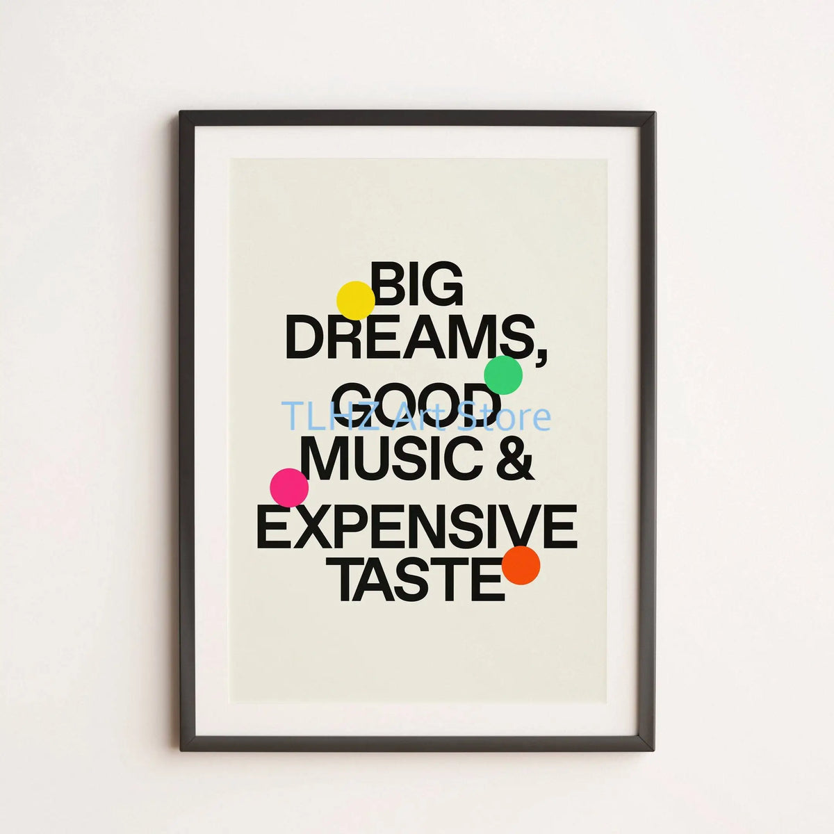 Posters and prints on canvas of colorful dogs with humorous quotations - 50X70cm Unframed / 26
