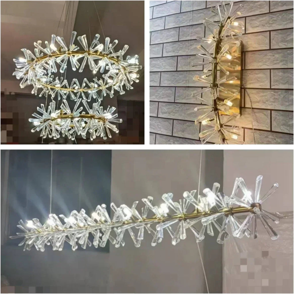 Modern transparent crystal pendant light for interior decoration - view 2