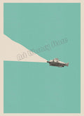Abstract Retro Movie Poster with Cinematic Elegance - 30X45cm Unframed / 12