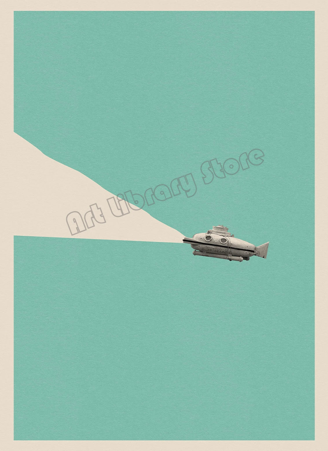 Abstract Retro Movie Poster with Cinematic Elegance - 30X45cm Unframed / 12