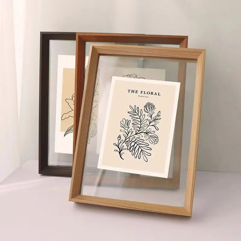 Wall-Hanging, Desktop Solid Wood Photo Frame Transparent Acrylic Frame For Framing Photos, Paintings, Posters, Certificates
