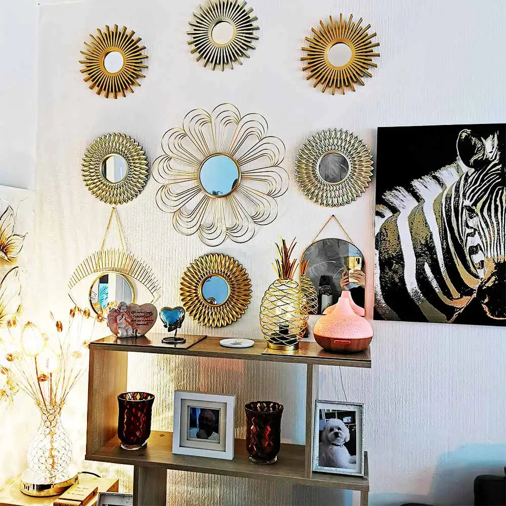 Decorative mirror wall mirror vintage boho for interior decoration - view 5