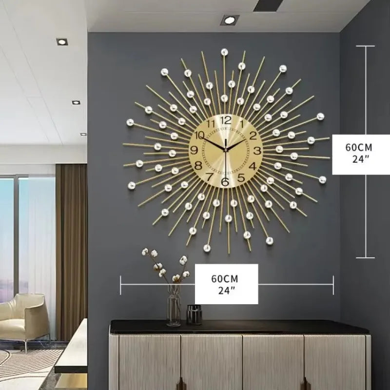 Wall clock in metal creative and silent design - 60CM