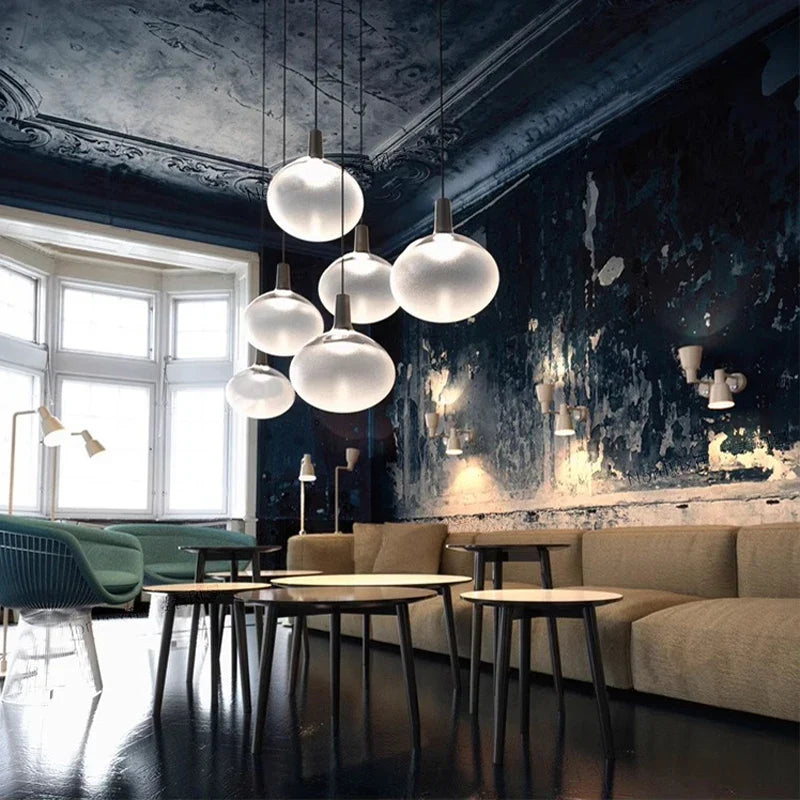 Minimalist led ceiling lamp in elegant matt white glass - view 3