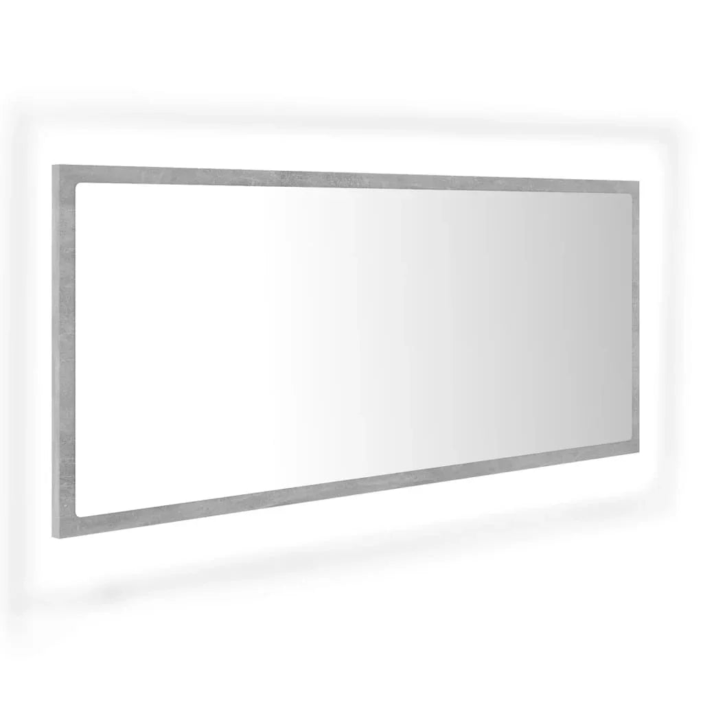 LED bathroom gray concrete 100x37cm acrylic, modern Dressing room furniture girl bedroom bedside cabinet storage vanity wardrobe - view 2