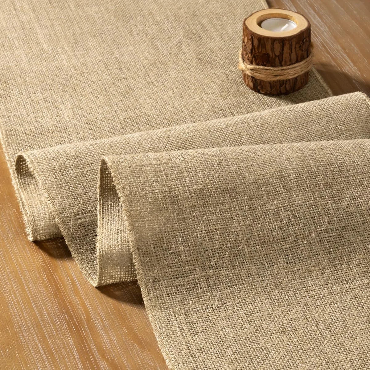 Jute style rustic table runner party house - view 4