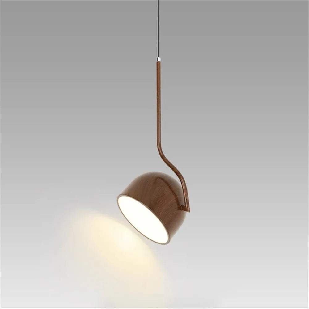 Wooden led pendant light Nordic style angle adjustable minimalist - view 2