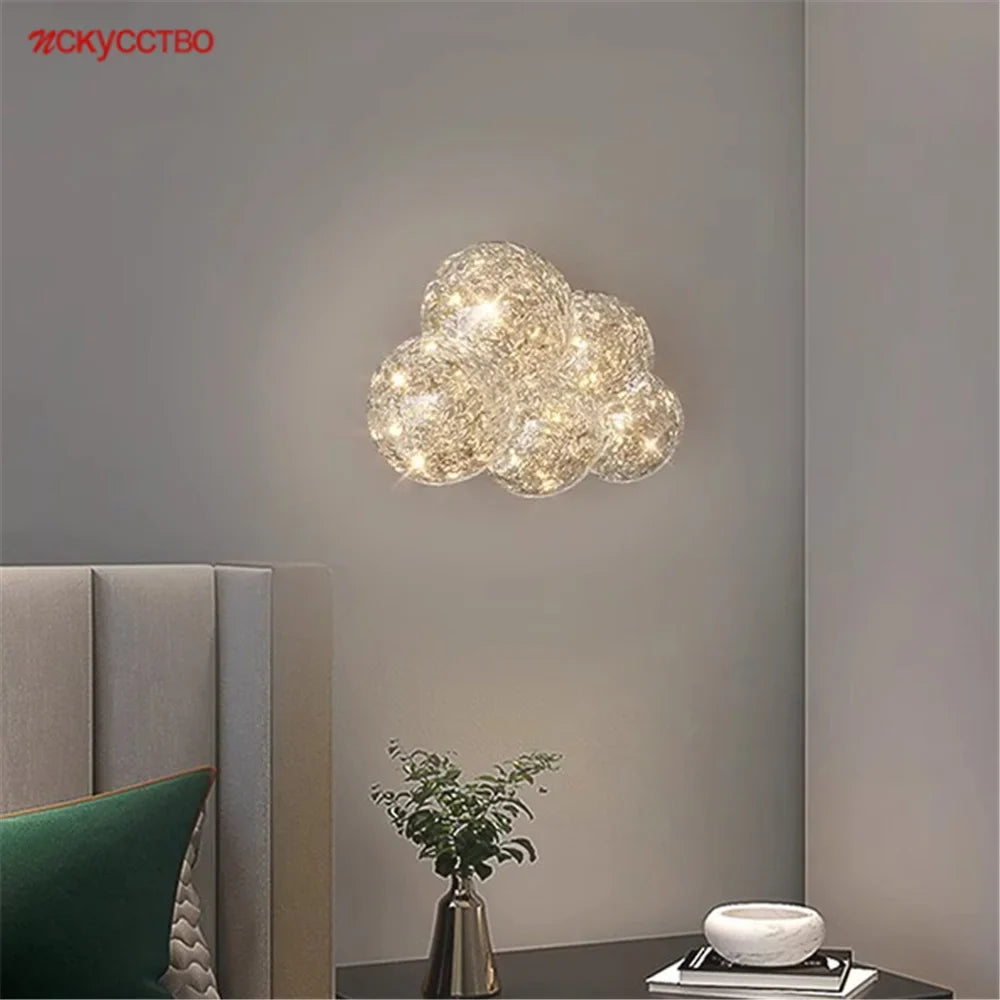 Wall sconce Italian design in transparent resin style art decorative