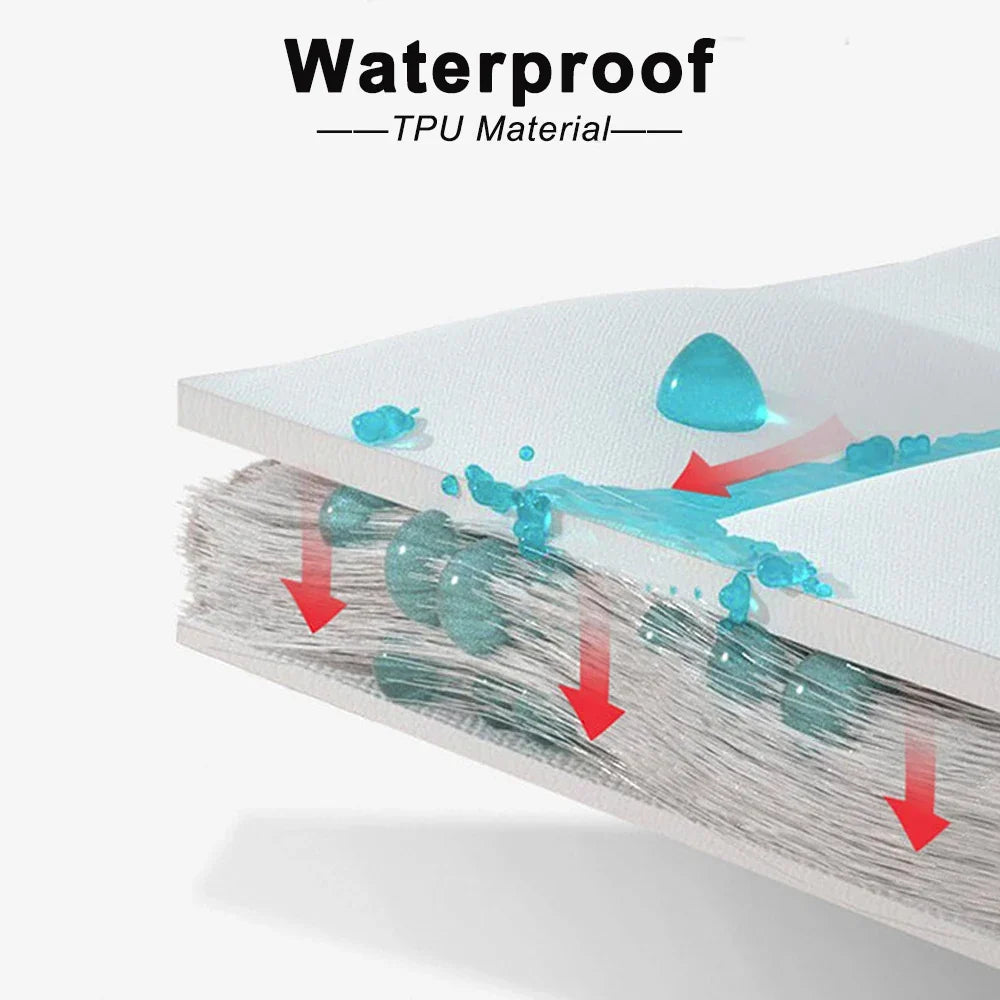 Waterproof Cotton Mattress Cover, Throw Fitted Sheet, Bed Replacement Protector, Single, Double, 140, 160, Muti Size Bed Sheets - view 2