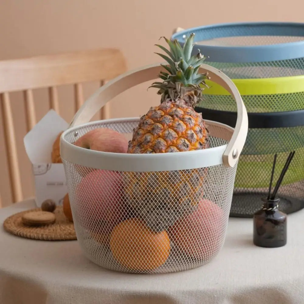 Lightweight and elegant folding iron storage basket - view 3