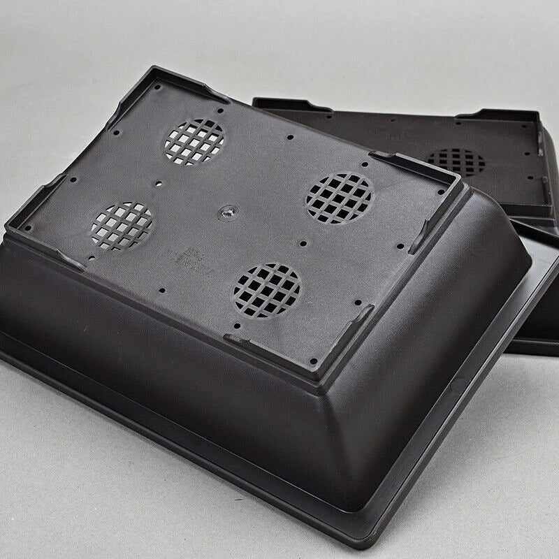 Plastic rectangular flower pot for bonsai and garden - view 6