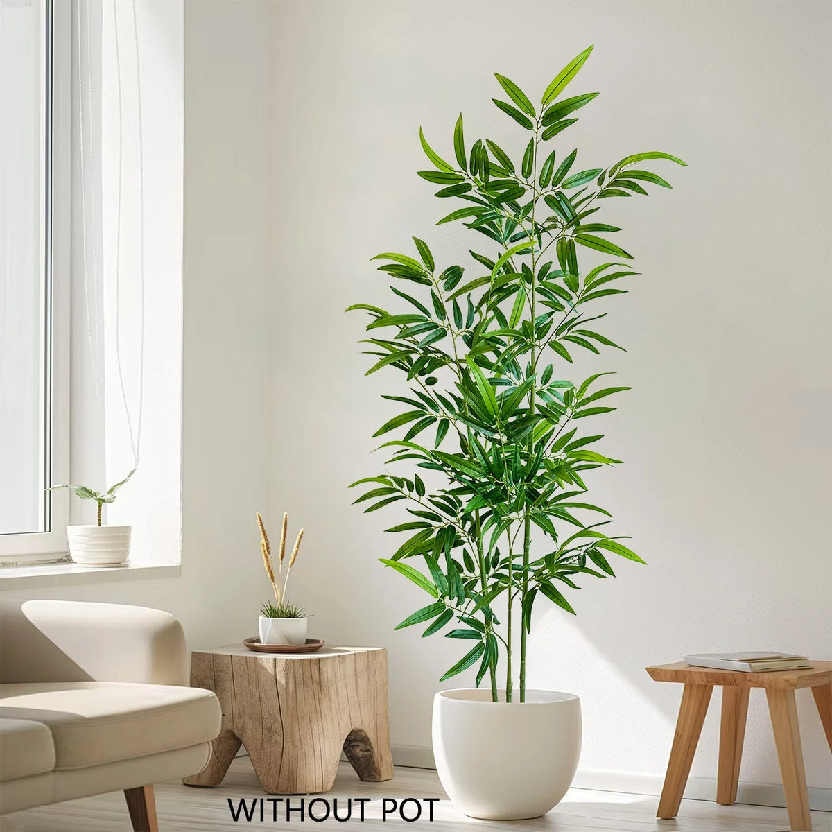 Set of 3 artificial bamboo branches for festive interior decoration - view 3