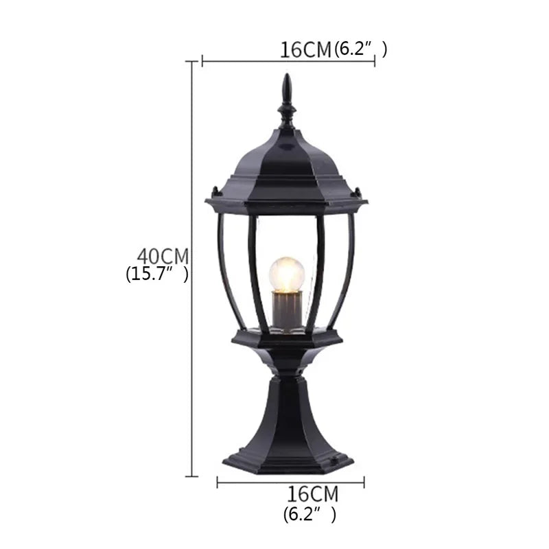 Outdoor solar led wall sconce for garden and courtyard - Black D40cm