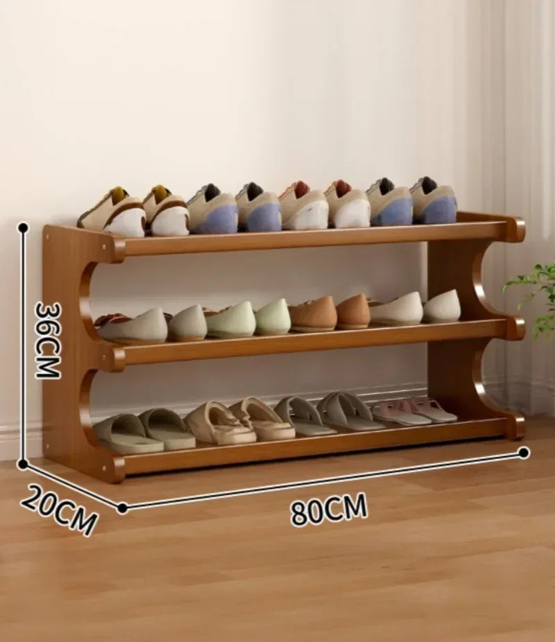 Organizer of shoes with little space for indoor storage - Brown 3 Layers 80cm