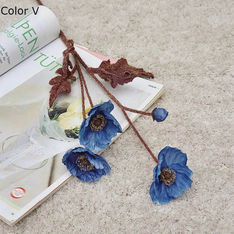 New garden decor artificial poppy flowers for party - V
