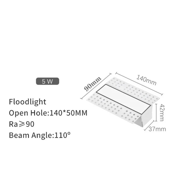 LED spot built-in magnetic modern linear lighting inside - 5W floodlight / 4000k Natural White / Dimmable