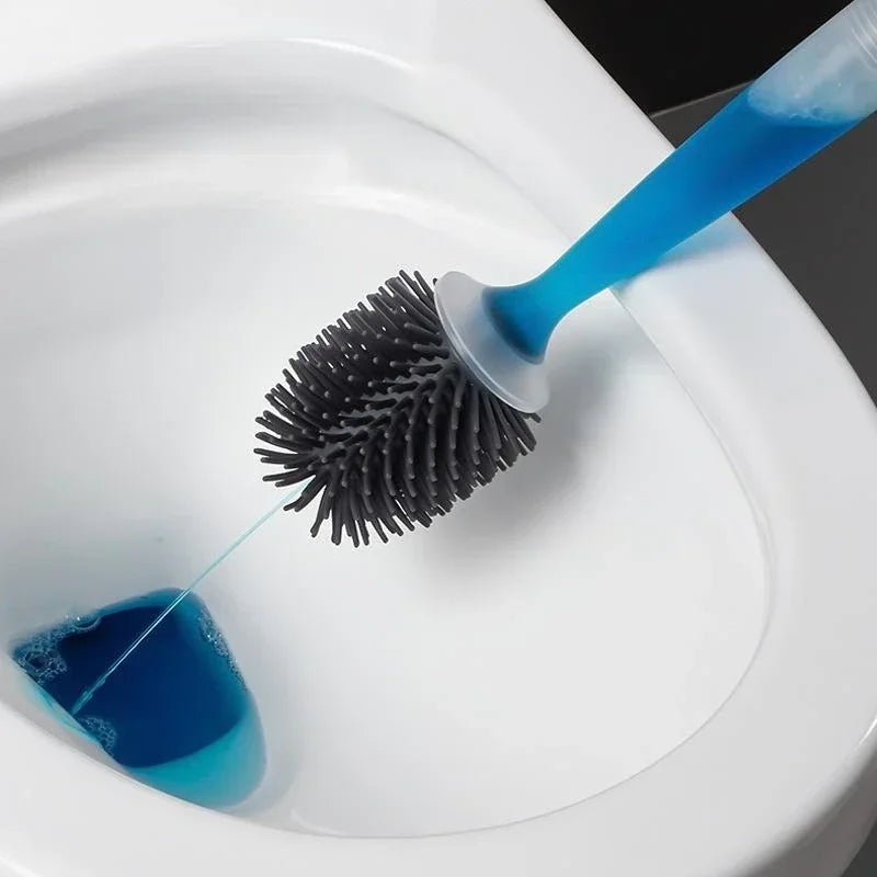 Set of rechargeable silicone cleaning brushes with wall support - view 3