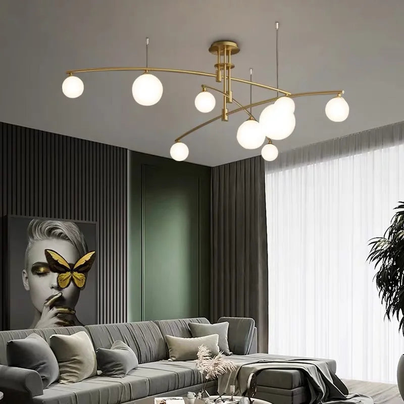 Modern glass chandelier Nordic style for interior decoration