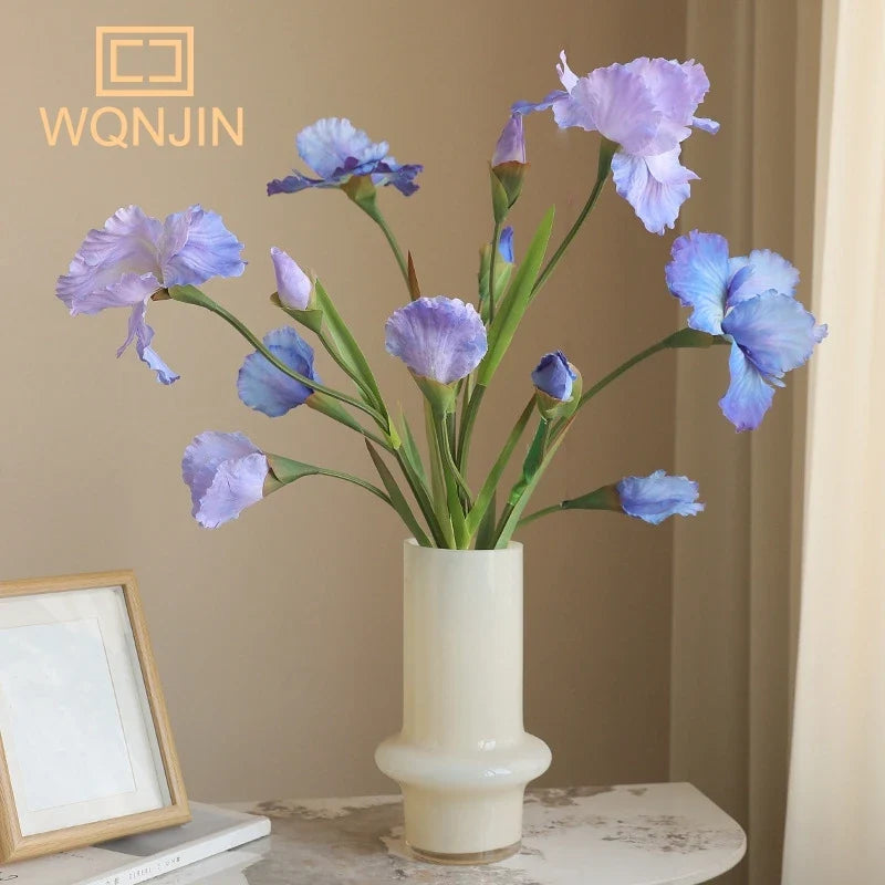 Artificial iris flower branch for wedding decoration and parties