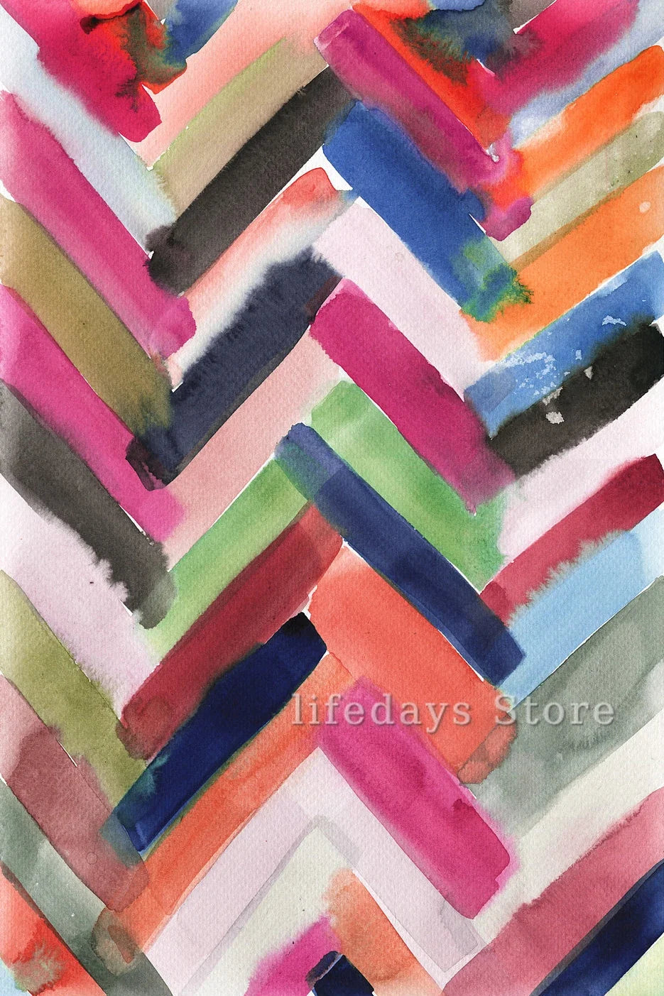 Contemporary Abstract Geometric Wall Poster - 40X50cm Unframed / 6