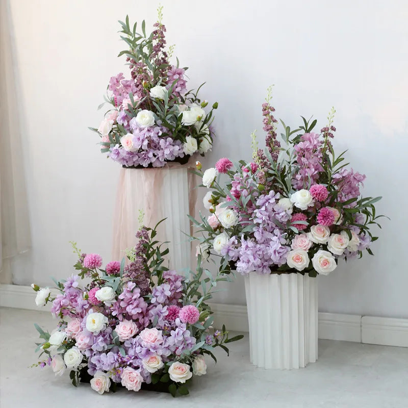 Artificial silk flower balls for wedding decoration and photo