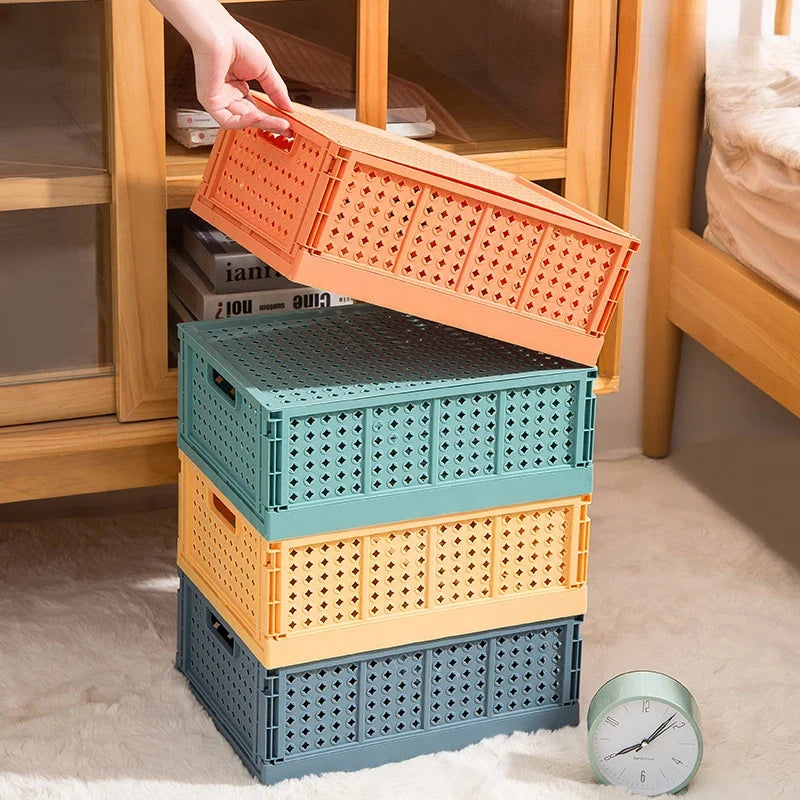 Collapsible Desktop Storage Box, Student Cosmetics Basket, Simplicity, Household, Dormitory, Stationery, Sundry, Small - view 4