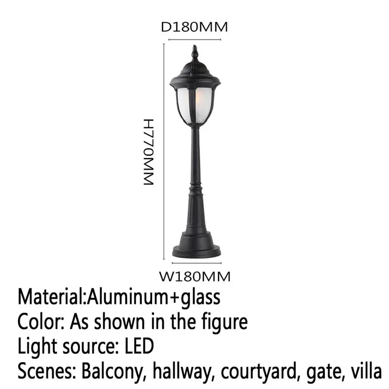 Outdoor led garden lamp contemporary design for villa - H  H77CM Electric