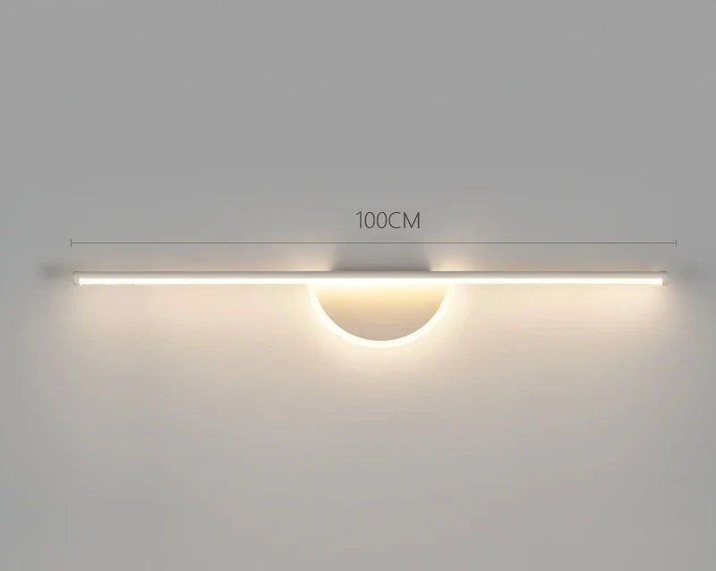 Modern led wall sconce for interior decoration and makeup - White / White Light / L100cm