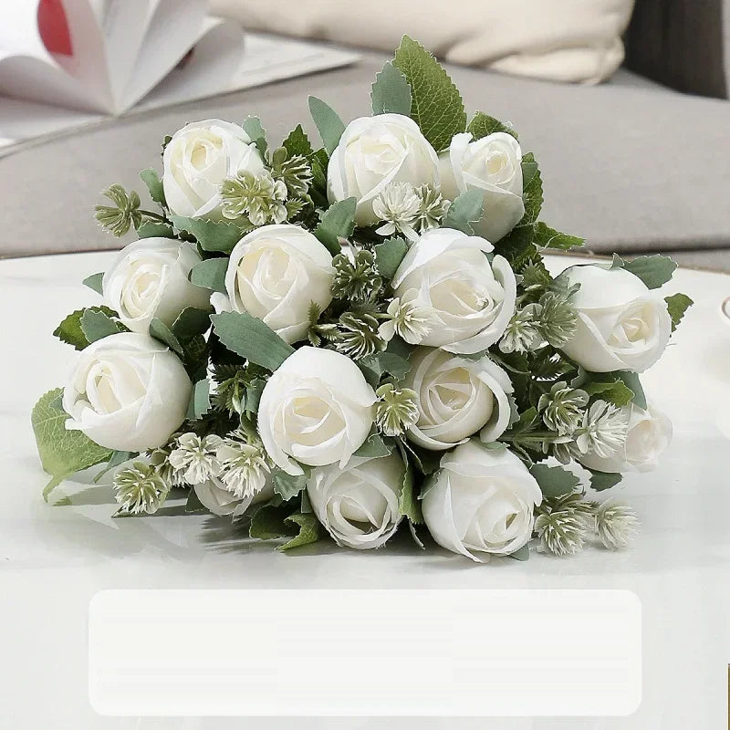 Artificial pink silk floral decoration for indoor and outdoor - view 6