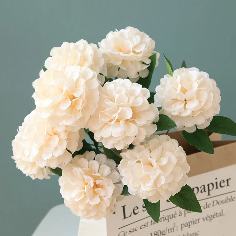 10 artificial dandelion bouquets for interior decoration and events - Light Champagne
