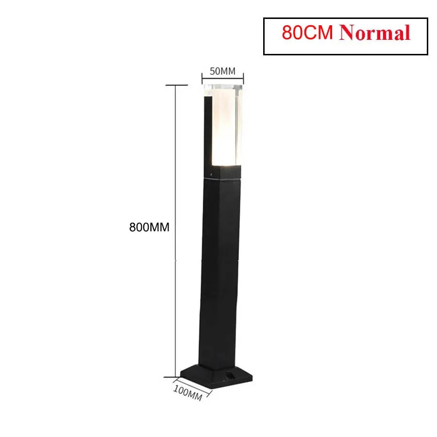 LED outdoor lamp with motion detector and aluminum picket - Always ON / 80CM Normal / White 6000K