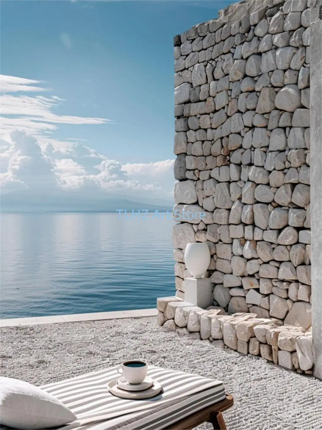 Modern Greece Travel Landscape Poster, Design 22 - 60X80cm Unframed / 22