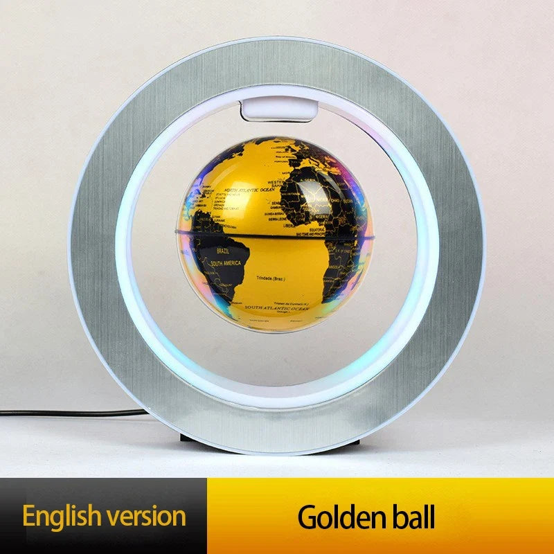 Magnetic invitation globe decoration living room black technology new high-end decorative gifts with hand gifts, - Gold