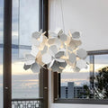 Modern led chandelier in iron for interior decoration - White