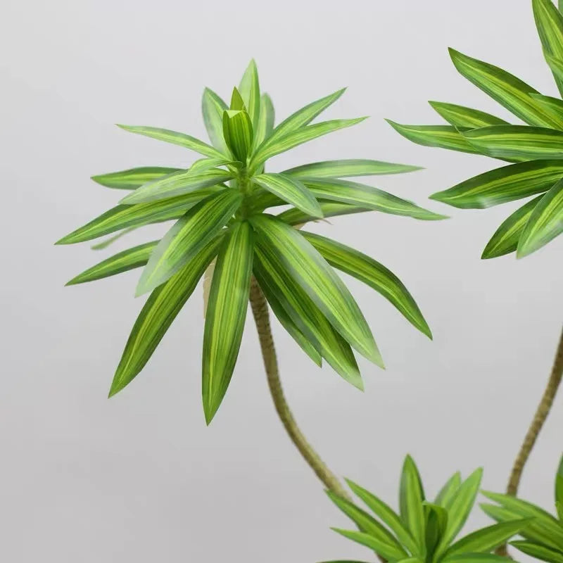 Tropical pot plant with palm and decorative bamboo - view 5