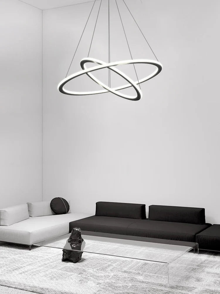 Light with circular rings with variable intensity