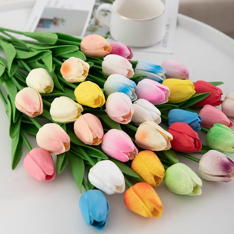 Bouquet of artificial tulips luxury for interior decoration and wedding