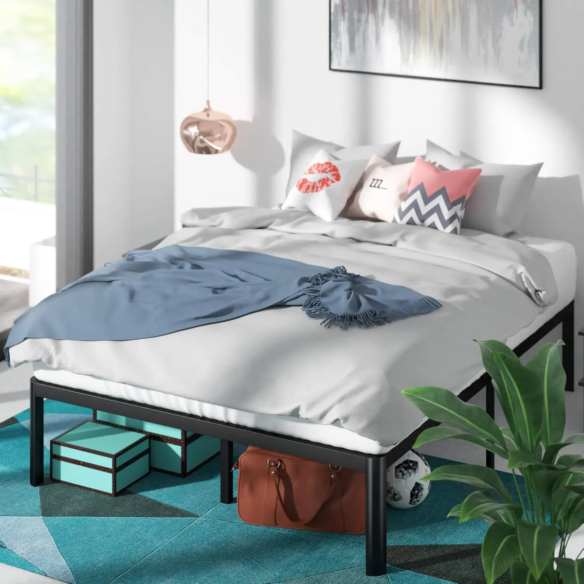 Metal ceiling with storage under bed 41 cm - view 2
