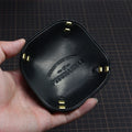 Leather storage tray for jewellery and miscellaneous items - Black