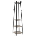 VASAGLE Coat Rack, Cloakroom, Clothes Rack with 3 Tier Shelf, Hooks and Rails, Steel Frame, Industrial Style - Strike
