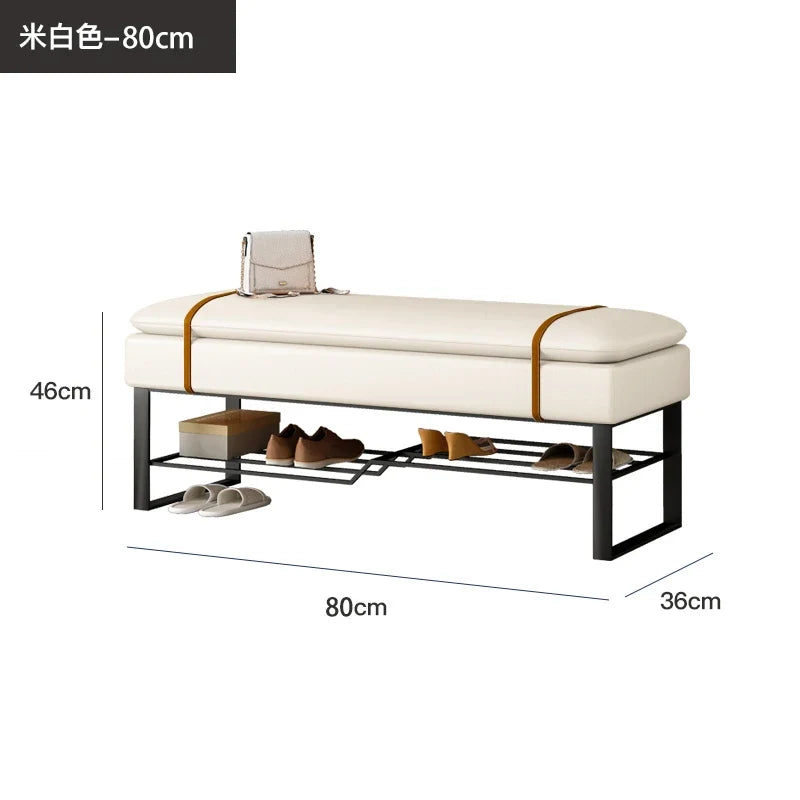 Luxury shoe bench for an elegant interior - 80cm