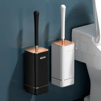 Silicone brush for efficient toilet cleaning