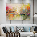 Large abstract mural painting hand painted for interior decoration